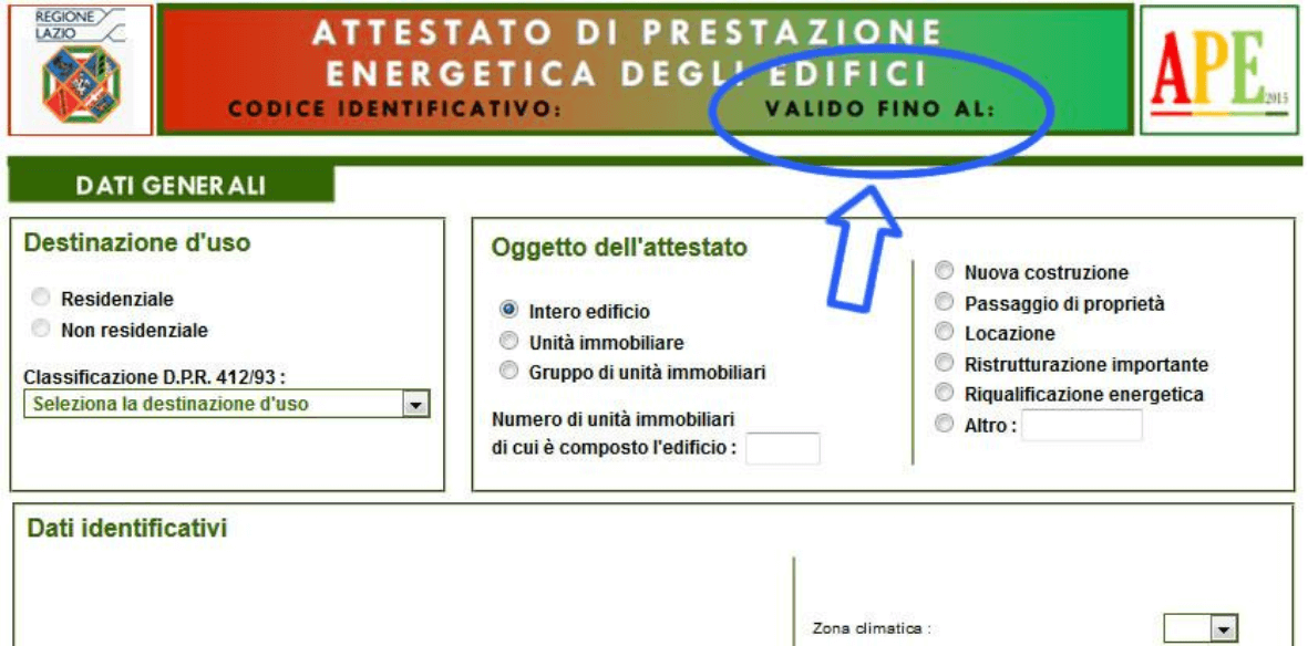 Quanto dura il Certificato di Prestazione Energetica?