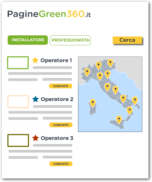 Lista installatori e professionisti su PagineGreen360.it