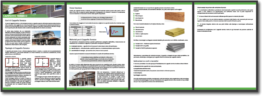 Pagine di descrizione degli interventi nel quaderno verde