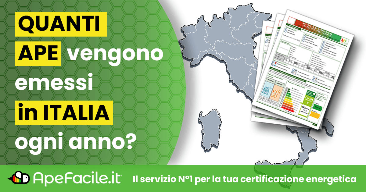 Quanti APE vengono emessi in Italia ogni anno