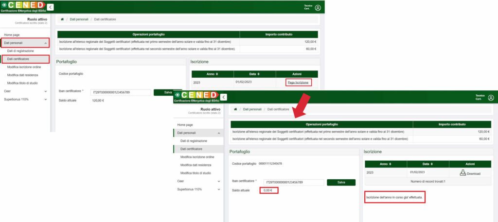 Pagamento iscrizione CENED | Apefacile.it News e Info Pagamento iscrizione al portale CENED
