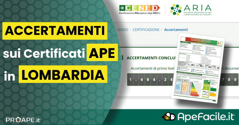 Accertamenti sui Certificati APE in Lombardia