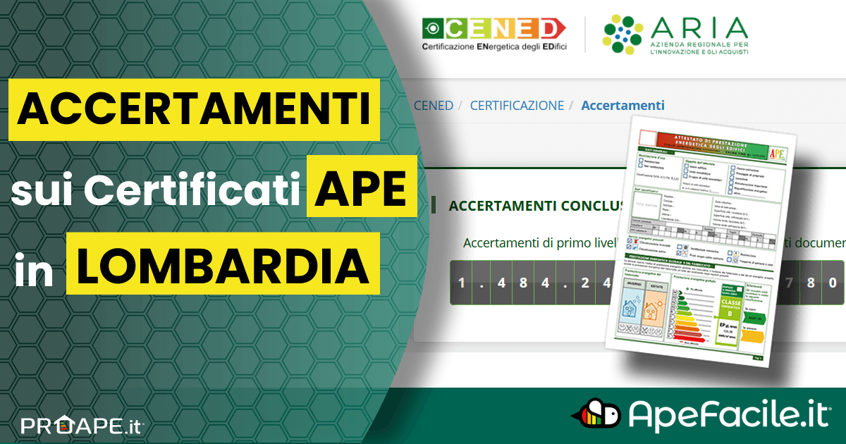 Accertamenti sui Certificati APE in Lombardia