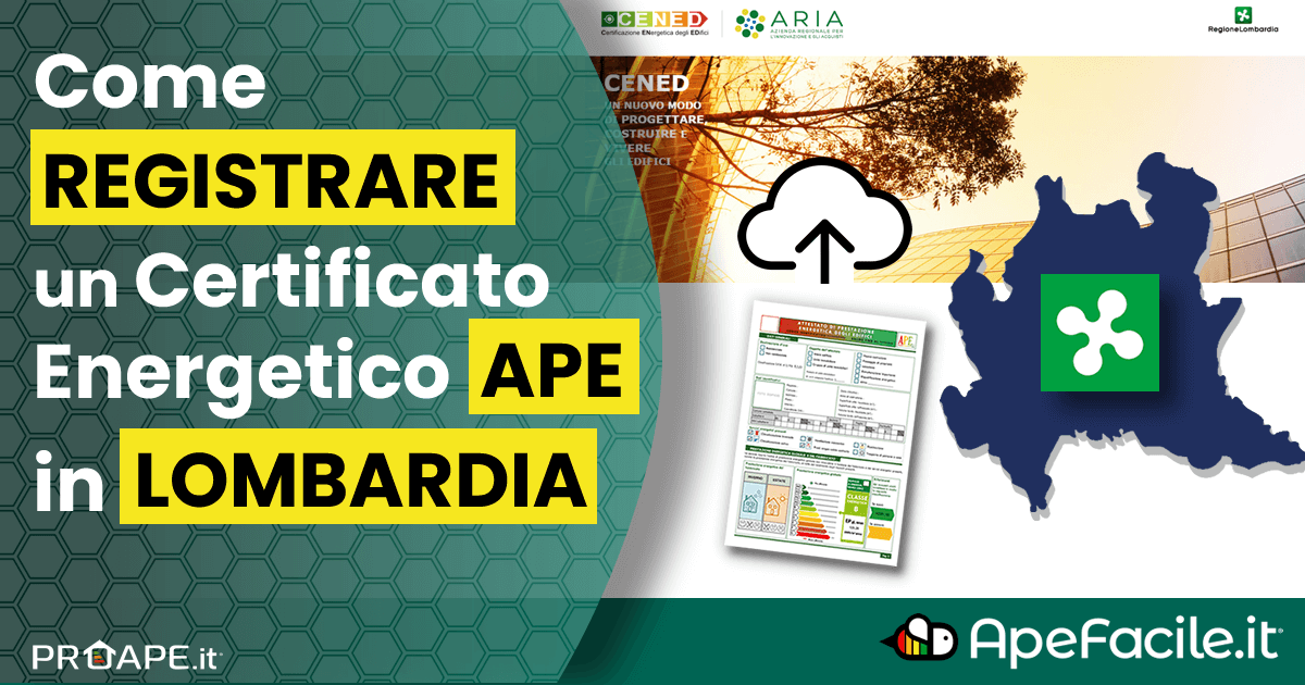 Come registrare il Certificato APE in Lombardia