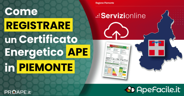 Come si registra un Certificato APE in Piemonte