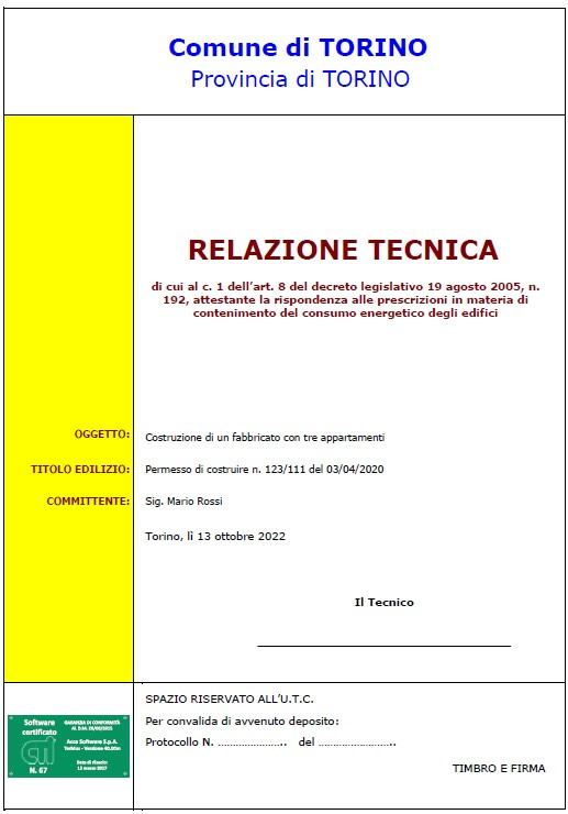 Legge-10-1 | Apefacile.it News e Info Esempio Relazione ex Legge 10