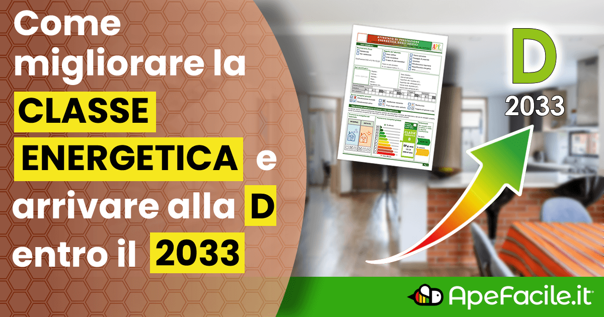 Come migliorare la classe energetica di casa raggiungendo la D entro il 2023