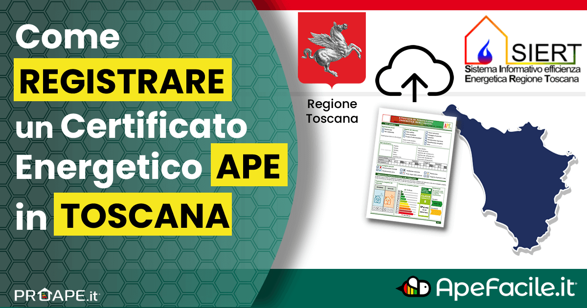 Come caricare un Certificato APE in Toscana