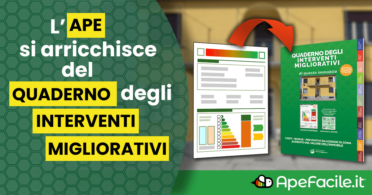 L'APE si arricchisce del Quaderno degli Interventi Migliorativi