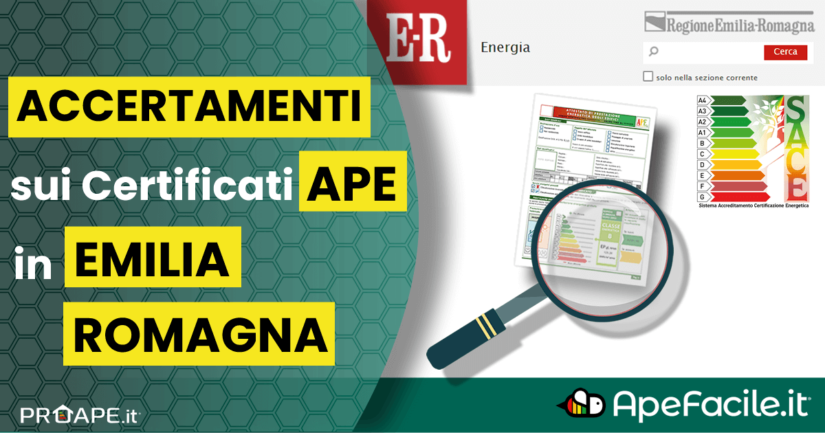 Accertamenti sui Certificati APE in Emilia Romagna