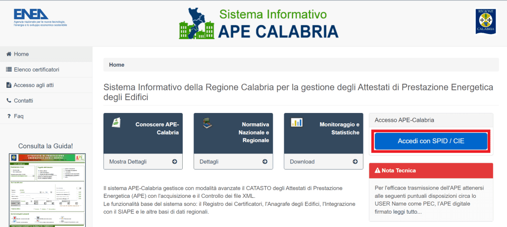 APE Calabria - Homepage