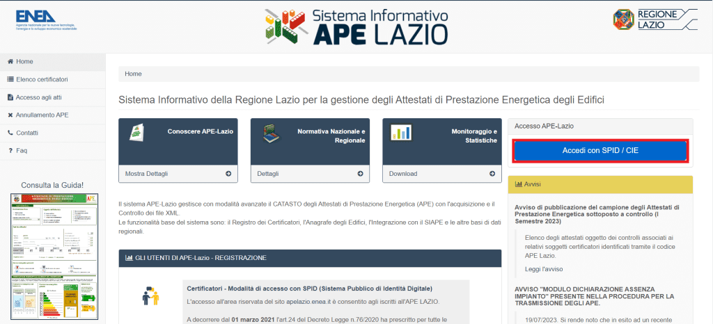 APE-Lazio - Homepage