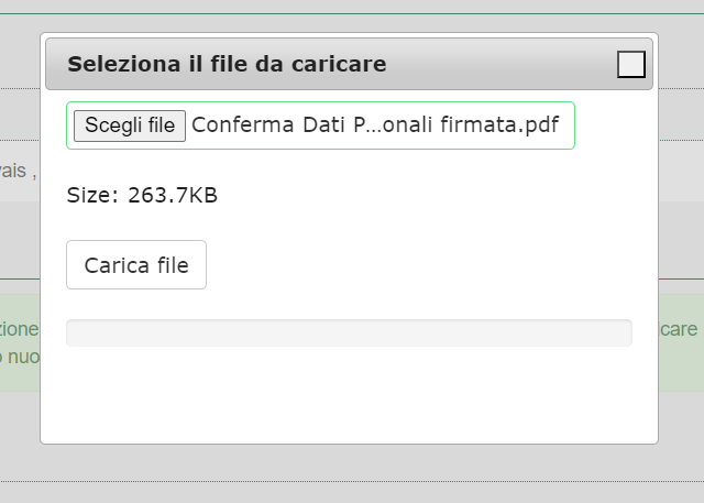 Portale APE - Regione Umbria - Caricamento file