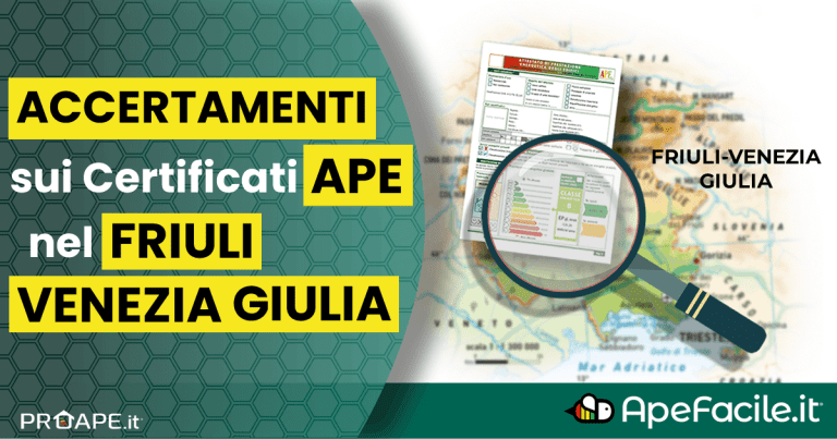 Accertamenti sui Certificati APE in Friuli-Venezia Giulia