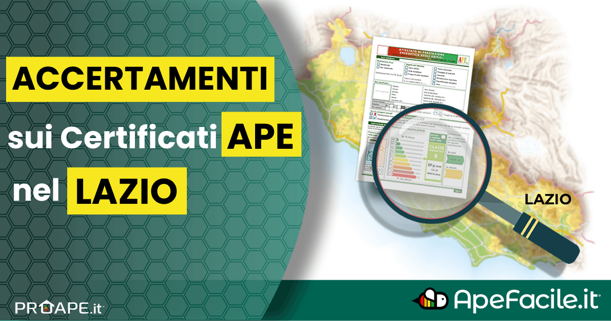 Accertamenti sui Certificati APE nel Lazio