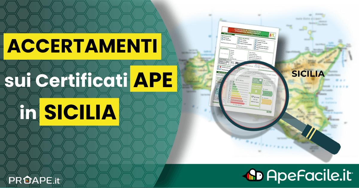 Accertamenti sui Certificati APE caricati su APE-Sicilia