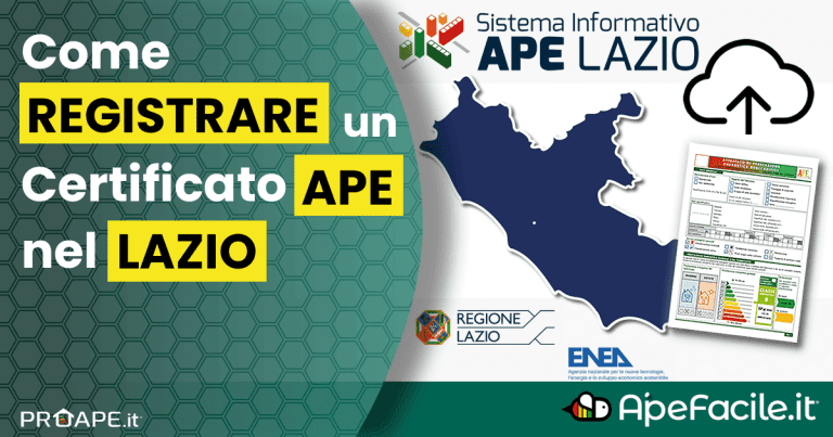 Come caricare correttamente una Certificazione APE nel Sistema APE Lazio