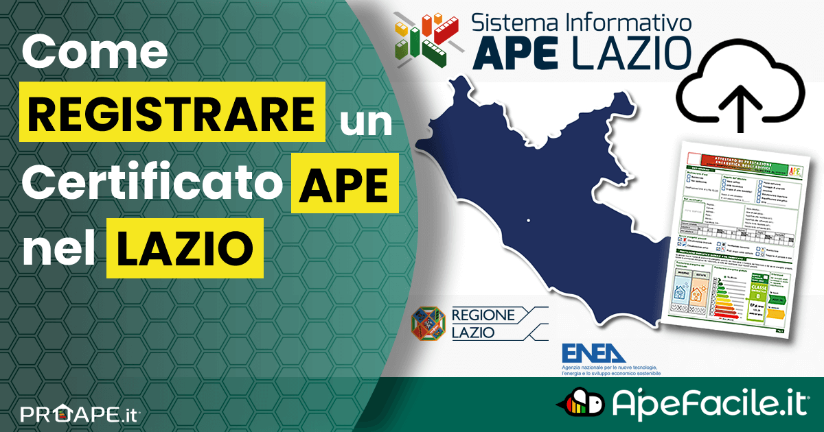 Come registrare correttamente il Certificato APE nel Lazio