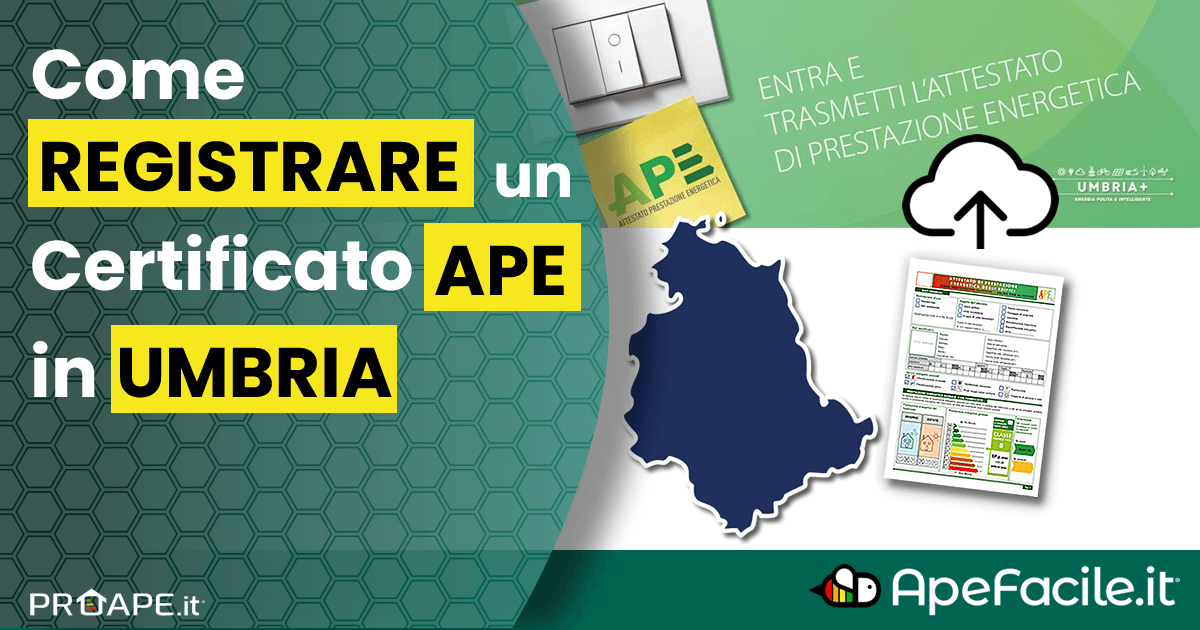 Trasmissione del Certificato APE nel sistema APE dell'Umbria