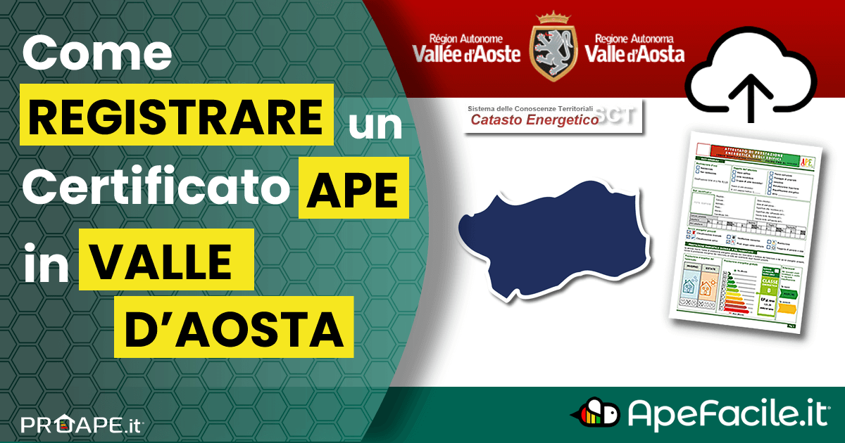 Registrare Certificato APE in Valle D'Aosta