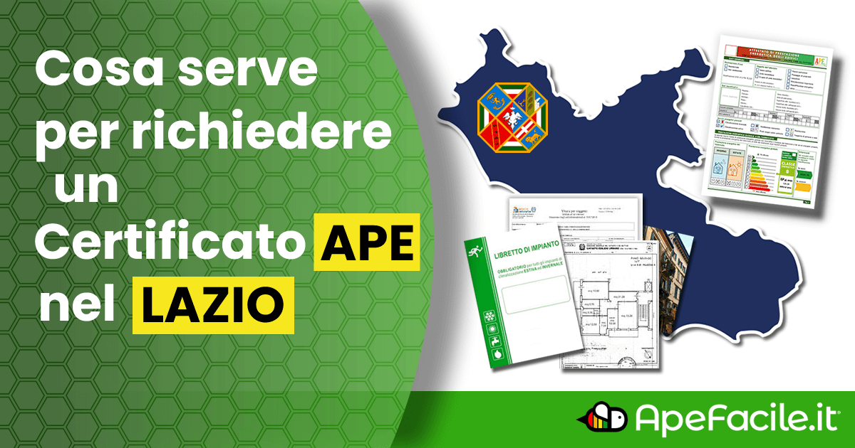 Certificato APE Lazio: cosa serve? Quanto costa?