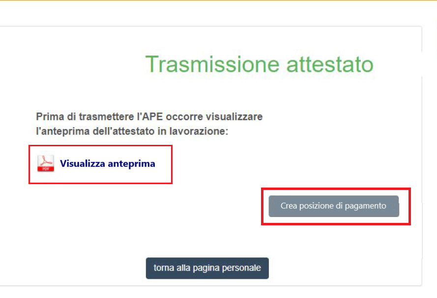 APE Puglia - Anteprima Attestato e trasmissione