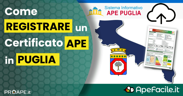 Come registrare un Certificato APE in Puglia