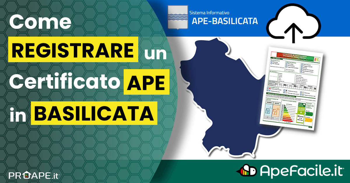 Registrare il Certificato APE in Basilicata