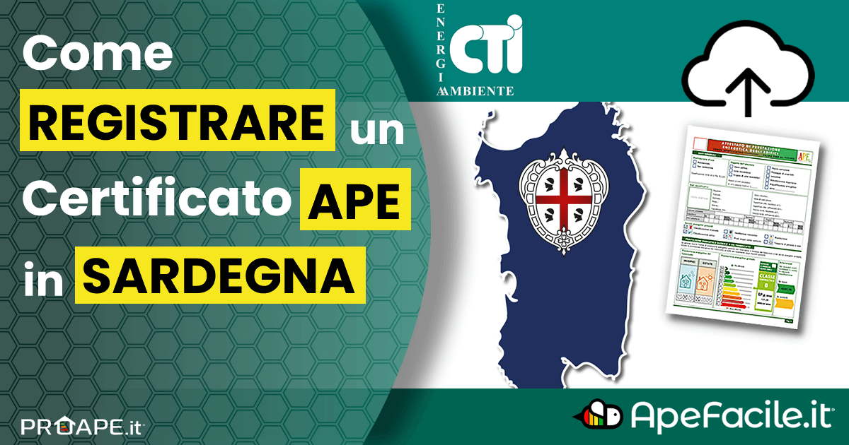 Registrare il Certificato APE in Sardegna
