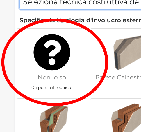 Se non conosci le informazioni richieste, seleziona "Non lo so"