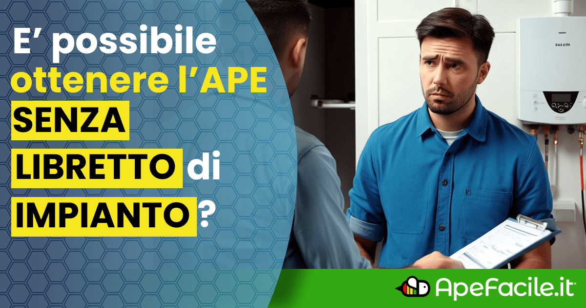 E' possibile ottenere APE senza Libretto?