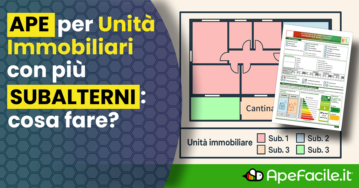 APE e unità immobiliari con più subalterni come comportarsi