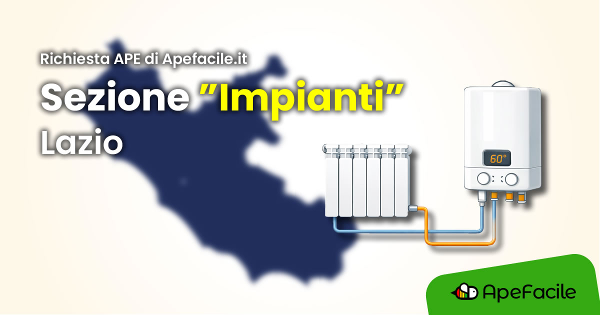 Compilazione richiesta Lazio sezione Impianti