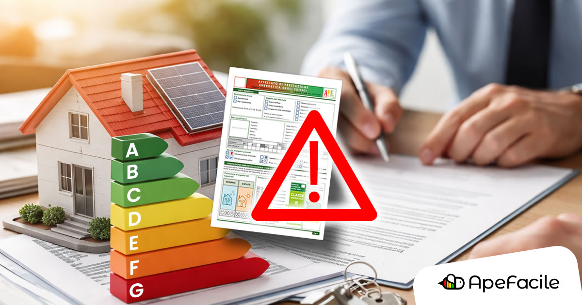 APE nella compravendita e chi paga se errato o mancante