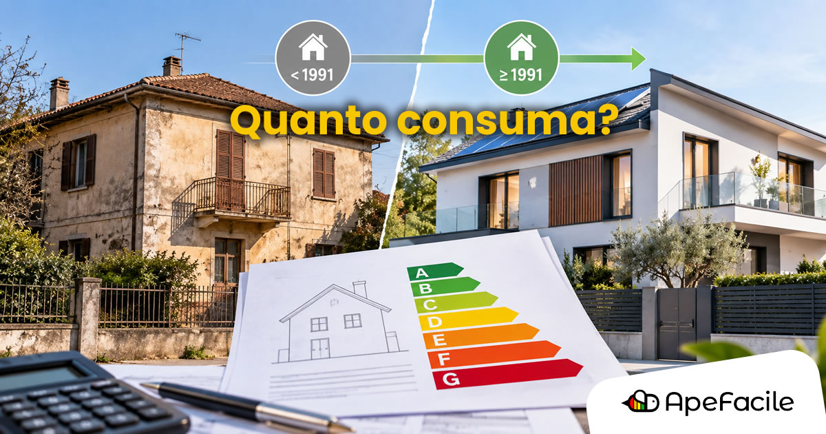Anno di costruzione e consumi - Report ENEA 2025